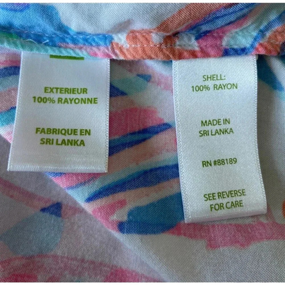 Lilly Pulitzer Sarasota Tunic Dress Pintuck Pleats Pink Blue Green XS - Picture 5 of 6